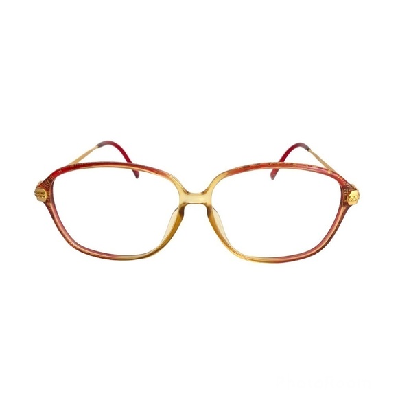 Vintage Christian Dior Glasses Eyeglass Frame Retro 60s 70s Pink Yellow Womens - Picture 1 of 11
